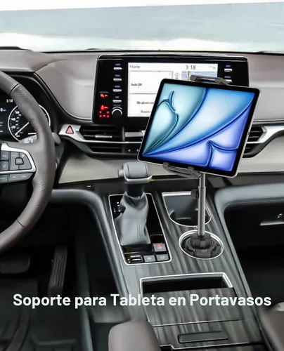 Vista 7 de Soporte para tablet grande para automóvil, soporte de metal ajustable
