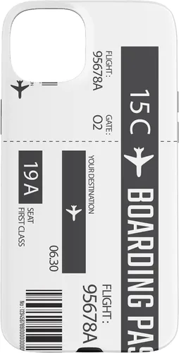 Vista 9 de Tarjeta de embarque de avión, boleto de avión, divertido estuche de regalo de viaje para iPhone 17