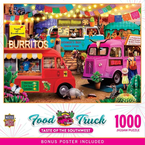 Vista 4 de Masterpieces Rompecabezas de 300 piezas para adultos y familias – Taste of the Southwest – 19.25 x 26.63 pulgadas