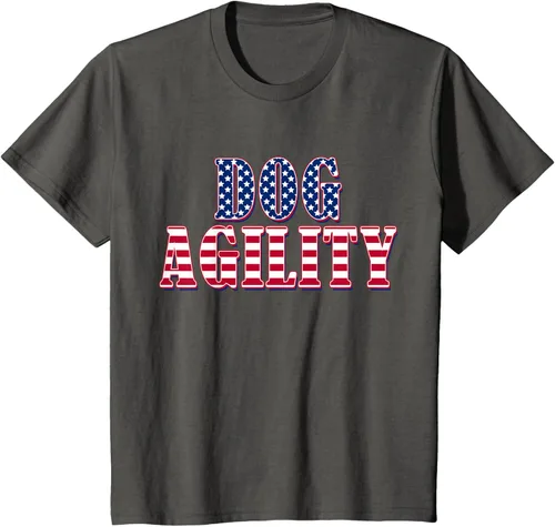 Vista 29 de Dog Agility American Flag - Camiseta de agilidad para perros, Negro