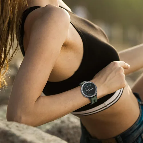 Vista 6 de ISABAKE Correa de silicona de liberación rápida de 0.866 in para Garmin Vivoactive 4/Venu 2/Forerunner 255, para Samsung Gear S3