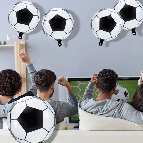 Vista 4 de Sumind Juego de 20 globos de aluminio deportivos, béisbol, fútbol, baloncesto, fútbol, deportes, juegos, fiestas, globos para fiestas temáticas