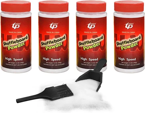 Vista 9 de Shuffleboard Sand Wax High/Medium Speed Shuffleboard Powder Set, Shuffleboard Sand with Mini Brush Set