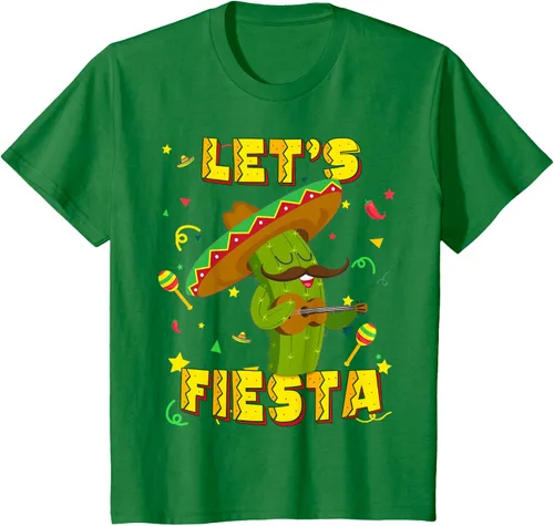 Vista 41 de Cinco De Mayo - Camiseta de regalo con sombrero de cactus Let's Fiesta, Negro, S