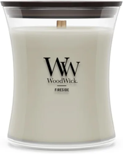 Vista 7 de WoodWick Santal Myrrh - Vela grande en frasco con forma de reloj de arena, cera de mezcla de soya prémium, mecha de madera Pluswick Innovation