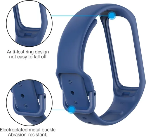 Vista 2 de Compatible con accesorios de correa de silicona de repuesto para Samsung Galaxy Fit 2 Band