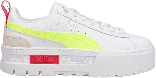 Vista 3 de PUMA Womens Mayze E Lights Platform Sneakers Shoes Casual - White