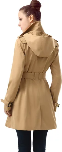 Vista 5 de BGSD Leah - Gabardina impermeable con capucha para mujer