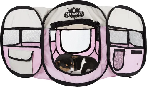 Vista 8 de Corral Petmaker colección Playpen portátil para armar, para mascota Azul claro