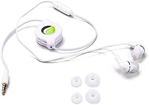 Vista 3 de Auriculares retráctiles con cable con micrófono [0.138 in] funciona para iPod Nano 5ª, 6ª, 7ª, iPod Touch 1st, 2nd, 3rd, 4th, 5th, 6th, 7th Gen