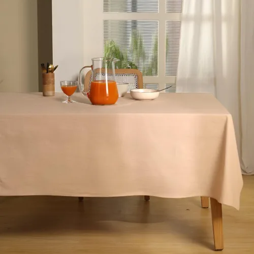 Vista 2 de THE ART BOX Mantel rectangular de algodón para mesa de comedor, suave y lavable, tela ligera para uso diario, cocina, comedor, decoración de fiesta