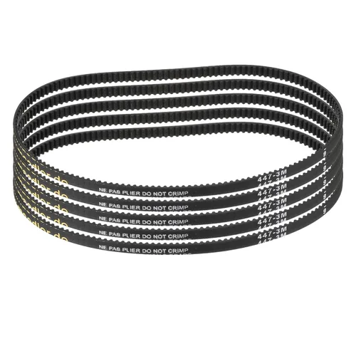 Vista 38 de uxcell 5 piezas HTD-3M Correa de distribución de goma 48 dientes, 144 mm de paso, 6 mm de ancho x 2,4 mm de altura, Correa de polea de distribución