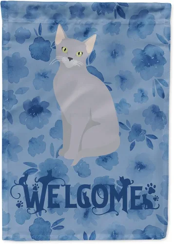Vista 142 de Caroline's Treasures CK5005GF Bandera de bienvenida de gato abisinio para buzón, bandera decorativa para patio exterior, obras de arte de patio