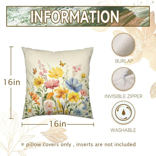 Vista 100 de Juego de 2 fundas de almohada de 16 x 16 pulgadas, diseño patriótico de bandera estadounidense con estrellas para exteriores, estilo casa de campo