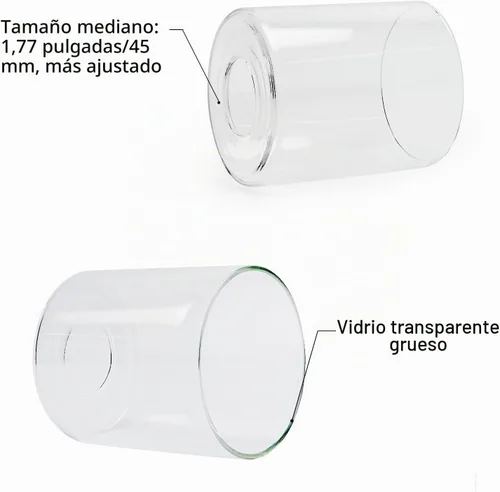 Vista 3 de Pantalla de vidrio transparente universal para lámpara de repuesto, pantalla de vidrio, cilindro, pantalla de vidrio para lámparas de mesa, lámparas