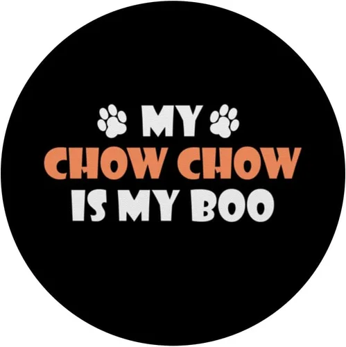 Vista 3 de My Chow Chow Is My Boo Halloween Dog Owner PopSockets Standard PopGrip