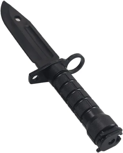 Vista 3 de Cuchillo bayoneta Toonol de plástico para entrenamiento táctico con vaina 1 pieza M9-negro