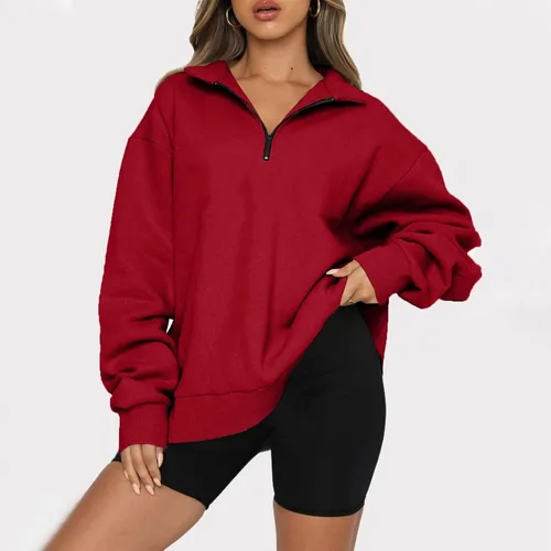 Vista 6 de Ropa de invierno para mujer, 2022, casual, de moda, de manga larga, con cremallera, para Navidad, primavera