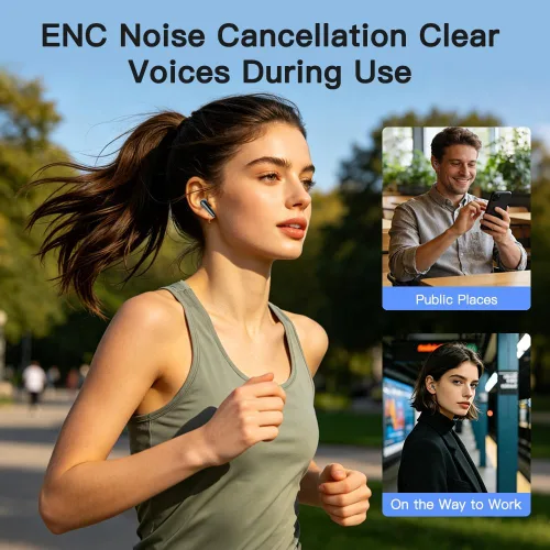 Vista 7 de Auriculares de traducción AI en tiempo real Bluetooth 6.1 Sin suscripción Negro sólido