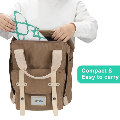 Vista 5 de Accmor Cambiador de pañales portátil, impermeable, plegable, cambiador de bebé para viajes, regalos de registro de baby shower