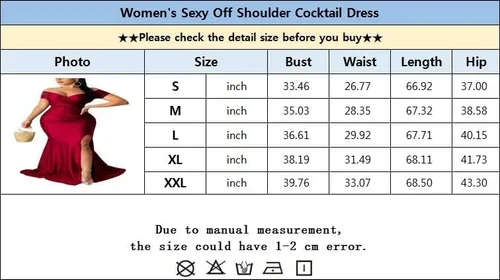 Vista 5 de Vestido de noche formal con cuello en V y manga corta para mujer, sexy, con hombros descubiertos, vestido de cóctel de sirena con abertura alta
