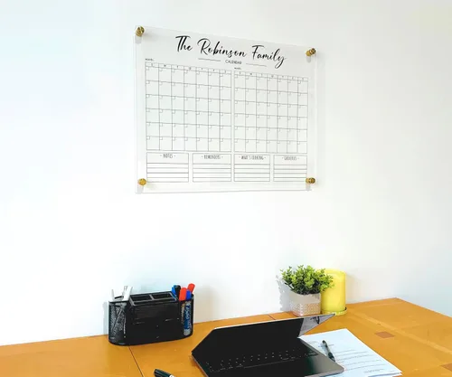 Vista 8 de Calendario de Pared de Dos Meses DOBLE - Planificador Personalizado 2026 Planificador de Dos Meses Calendario Familiar 2026 Calendario con Marcador