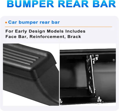 Vista 4 de SOCKIR Conjunto de parachoques trasero con revestimiento antioxidante compatible con Dodge Ram 1500 1994-2001 y Ram 2500 3500 1994-2002 modelos