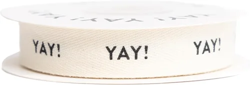Vista 14 de Cinta de algodón en espiga personalizada, cinta de regalo natural de 5/8 pulgadas con frase impresa Best Day, 10 yardas