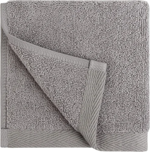 Vista 6 de Everplush Toalla plana de secado rápido, juego de 6 paños de baño, porcelana