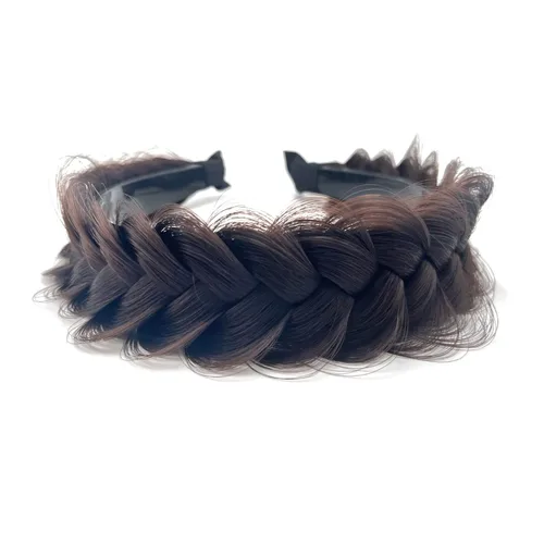 Vista 11 de Banda ancha trenzada para el cabello, accesorios para el cabello, banda elástica antideslizante para mujeres y niñas (A1002)