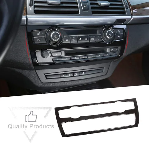 Vista 5 de Mando de plástico ABS para coche, aire acondicionado y volumen, para BMW X5 X6 E70 E71 2008-2013, color negro