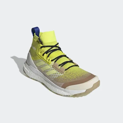 Vista 5 de adidas Terrex Free Hiker Gore-TEX 2.0 - Zapatos de senderismo para hombre Tono beige/amarillo pulso/amarillo ácido
