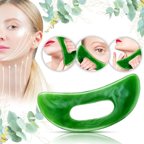 Vista 5 de Gua Sha - Herramienta de masaje con mango, herramientas de masaje de resina, masajeador de drenaje linfático, moldeador corporal, herramientas Gua