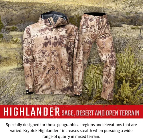 Vista 5 de Kryptek Men's Jupiter Waterproof, Breathable, Packable Camo Hunting Jacket