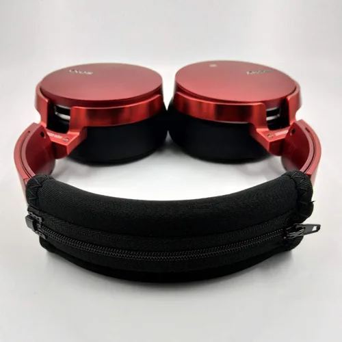 Vista 3 de Funda de repuesto para diadema de auriculares de tela flexible con cremallera, protector de almohadilla superior, piezas de reparación compatibles