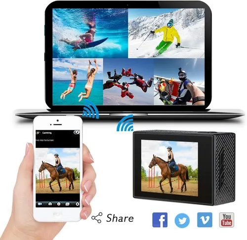 Vista 8 de AKASO Cámara de acción Brave 4 con kit de accesorios 60 en 1
