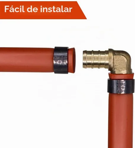 Vista 4 de Paquete de 10 accesorios de codo PEX de 1/2 pulgada, accesorios de latón para tubería PEX para tubería PEX