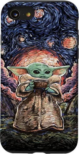 Vista 18 de Star Wars: The Mandalorian The Child Starry Night Style - Carcasa para iPhone 17