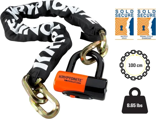 Vista 4 de Kryptonite New York 1210 - Cerradura de cadena para bicicleta, 3.25 pies de alta resistencia