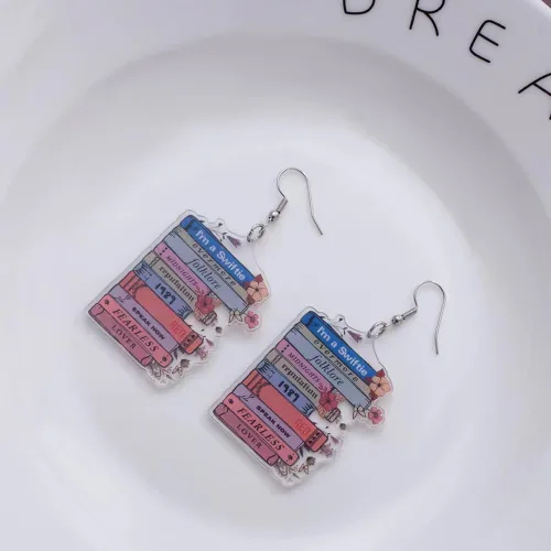 Vista 6 de Taylor - Aretes acrílicos para estantería de 1989, aretes inspirados en álbumes de cantantes, joyería de regalo para fanáticos, estudiantes