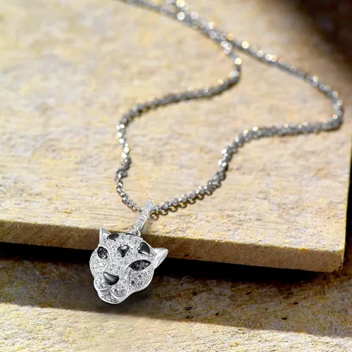 Vista 3 de Santuzza Colgante de plata de ley 925 con piedras preciosas animales para mujer