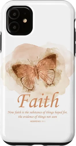 Vista 8 de Faith Bible Verse: Women’s Christian Hebrews 11:1 Quote Case for iPhone 17
