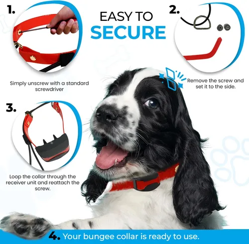 Vista 7 de eCollar Correa de repuesto estilo bungee – Collar de poliuretano impermeable compatible con Garmin, Dogtra, SportDOG, Educator