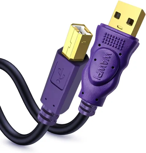 Vista 2 de Cable de impresora de 20 pies, cable USB 2.0 macho A a macho B para impresora/escáner (20 pies)