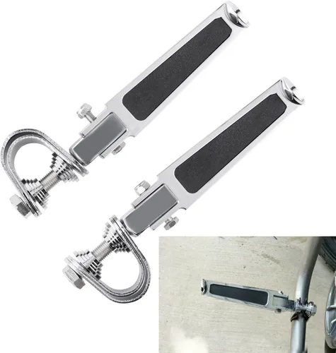 Vista 11 de Oumurs Estriberas abrazadera U compatible con 1 pulgada - 1.25 pulgadas 1 1/4 pulgadas protector de motor U-Clamp Estriberas compatibles con Harley