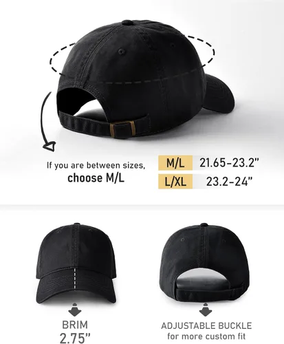 Vista 2 de FURTALK Gorra de béisbol para hombre y mujer, 100% algodón lavado, gorra suave, ajustable, unisex, sin construir