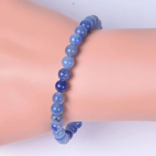 Vista 3 de Justinstones Pulsera de gemas semipreciosas de cuentas redondas de 8 mm, brazalete de 6.5 pulgadas con diseño de gemas semipreciosas, unisex