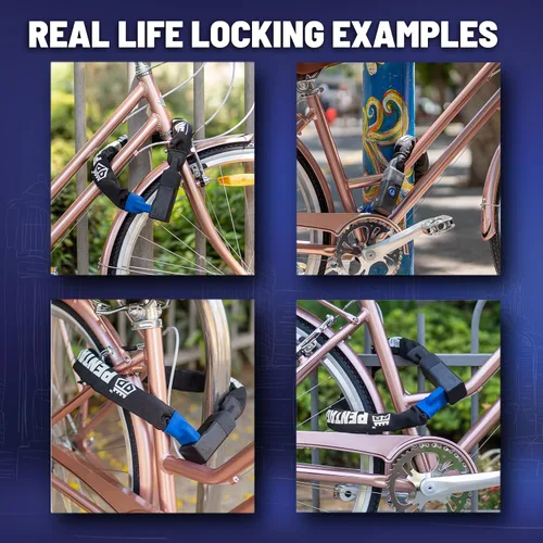 Vista 5 de PENTAGON Bike Chain Key Lock - Magnetic Patented Gold Secure Heavy Duty Anti Theft Lock for Bicycles E-Bikes Scooters and Motorcycles - Maximum