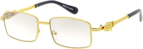 Vista 2 de zeroUV Bold Retro Jaguar Metal Plated Detail Square Sunglasses D247