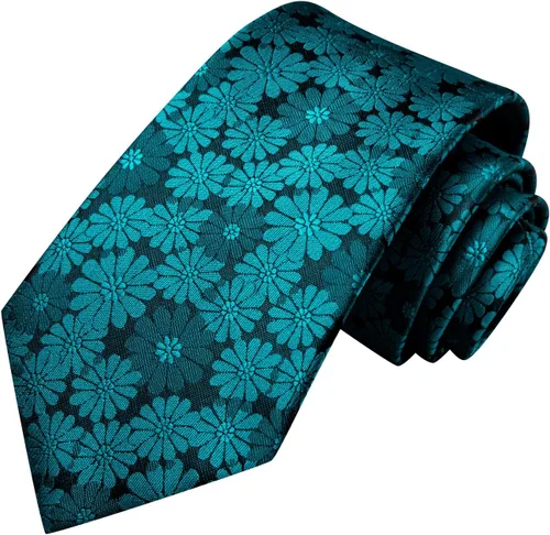 Vista 149 de Hi-Tie Corbatas de seda para hombre, diseño de cachemira a rayas, con bolsillo, gemelos cuadrados, conjunto formal de negocios